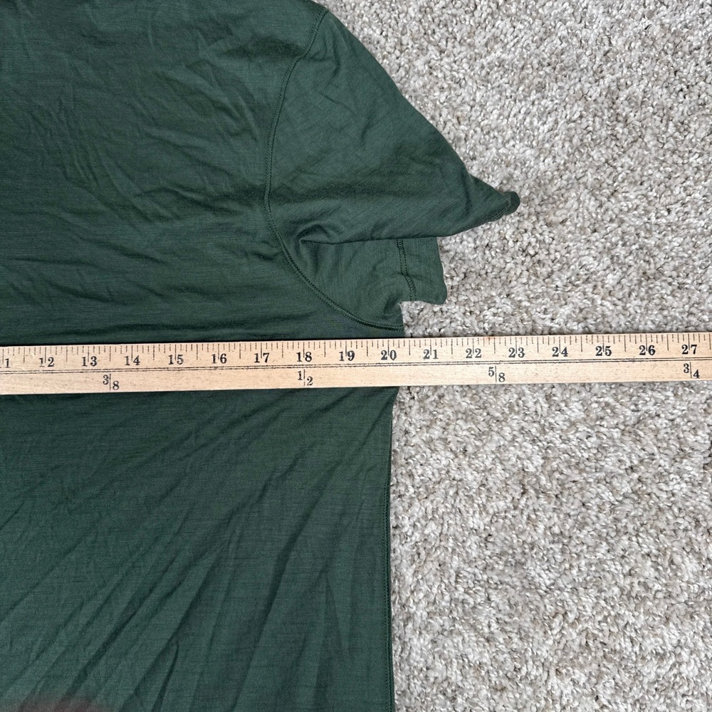 Proof 72 Hour Polo Shirt Mens Medium Green Merino Wool Blend Snap Button - Picture 8 of 9